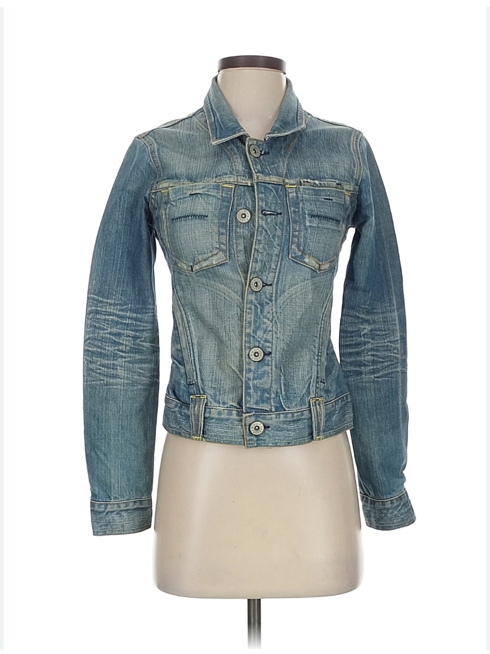 Yanuk Faded Light Blue Denim Jacket for Women